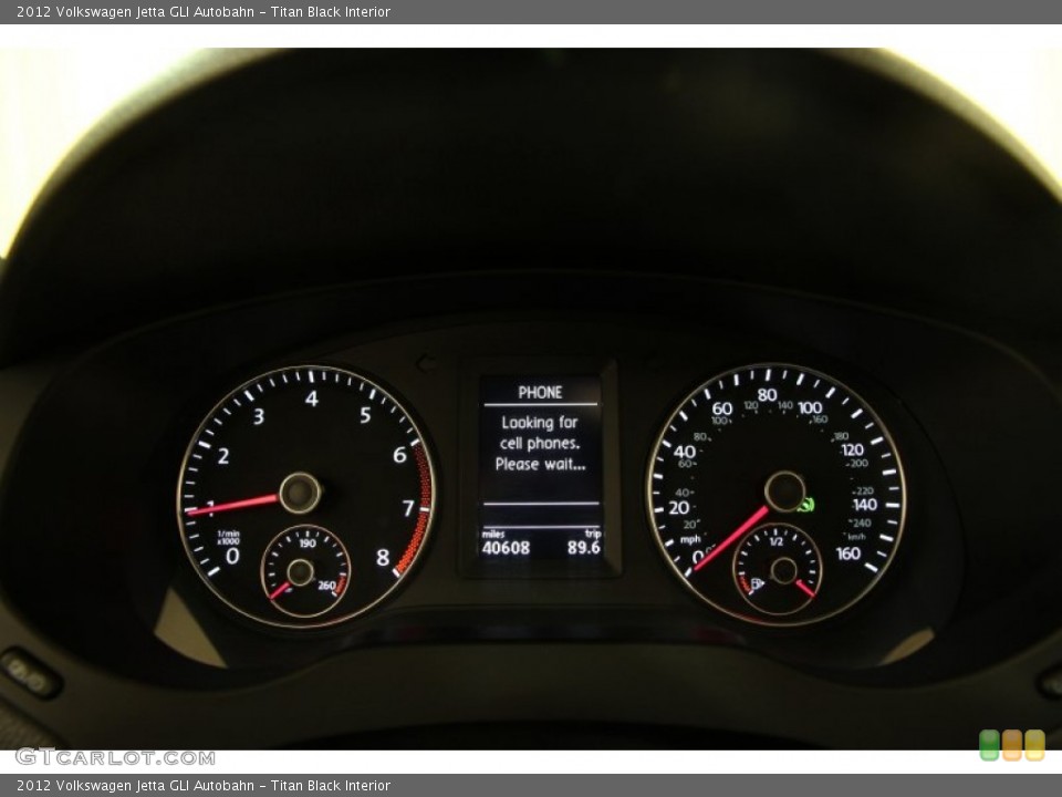Titan Black Interior Gauges for the 2012 Volkswagen Jetta GLI Autobahn #89917944