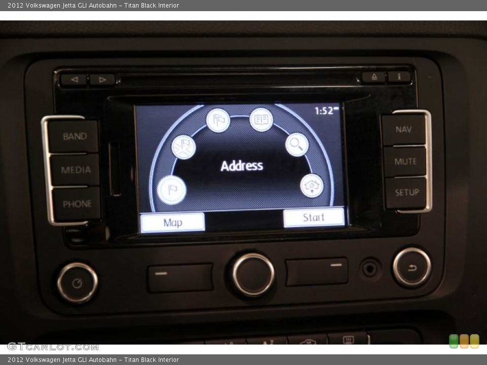 Titan Black Interior Controls for the 2012 Volkswagen Jetta GLI Autobahn #89918076