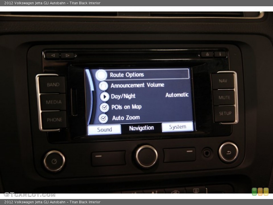 Titan Black Interior Controls for the 2012 Volkswagen Jetta GLI Autobahn #89918094