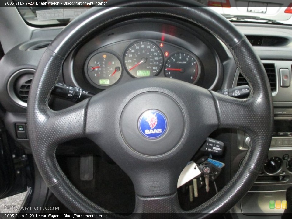 Black/Parchment Interior Steering Wheel for the 2005 Saab 9-2X Linear Wagon #89921193