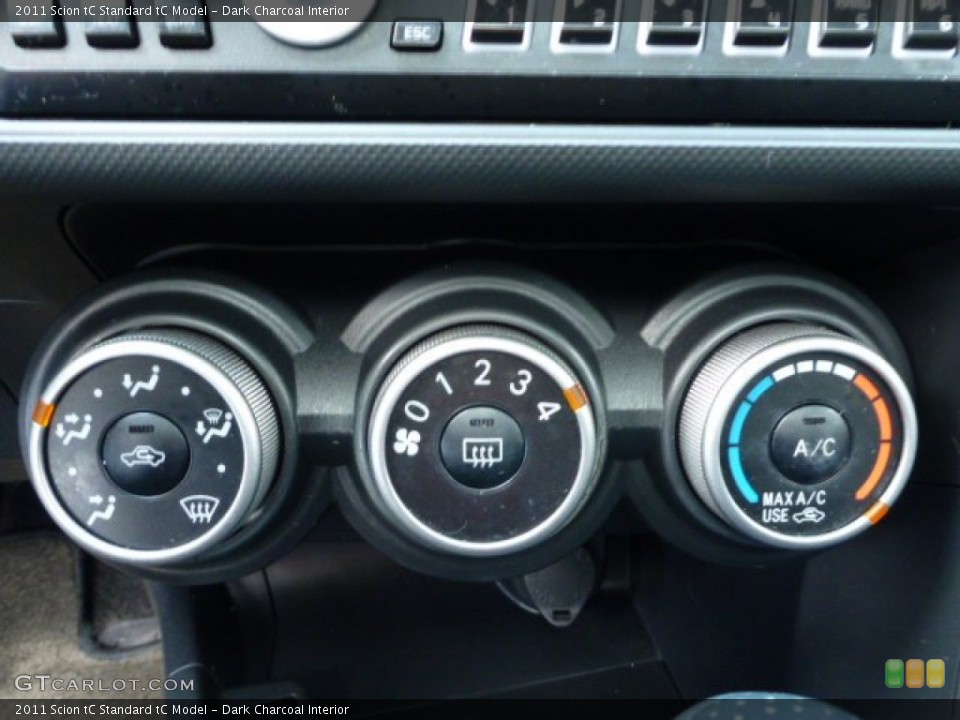 Dark Charcoal Interior Controls for the 2011 Scion tC  #89925013