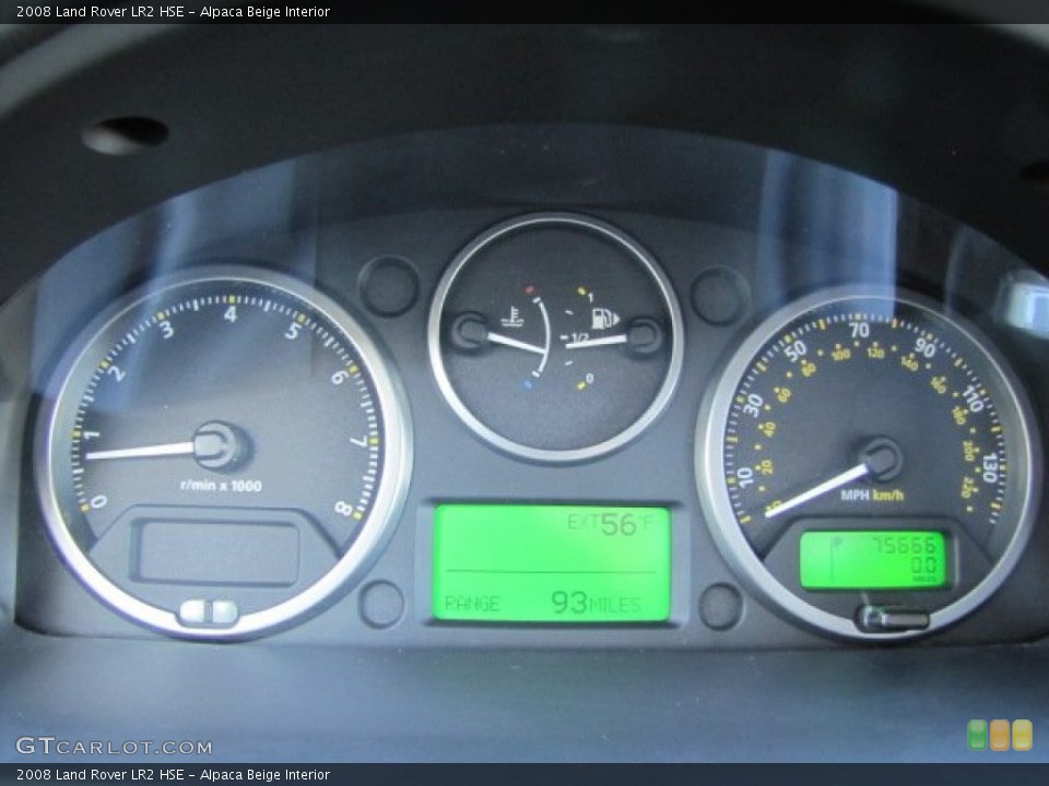 Alpaca Beige Interior Gauges for the 2008 Land Rover LR2 HSE #89926678