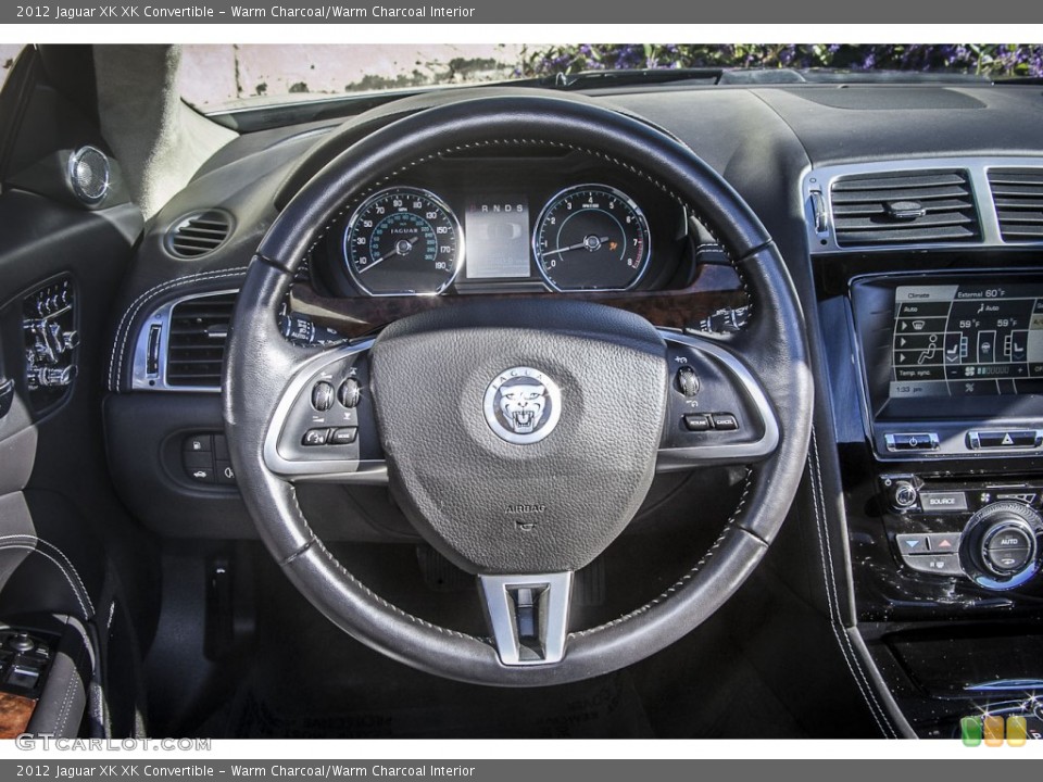 Warm Charcoal/Warm Charcoal Interior Steering Wheel for the 2012 Jaguar XK XK Convertible #89927559
