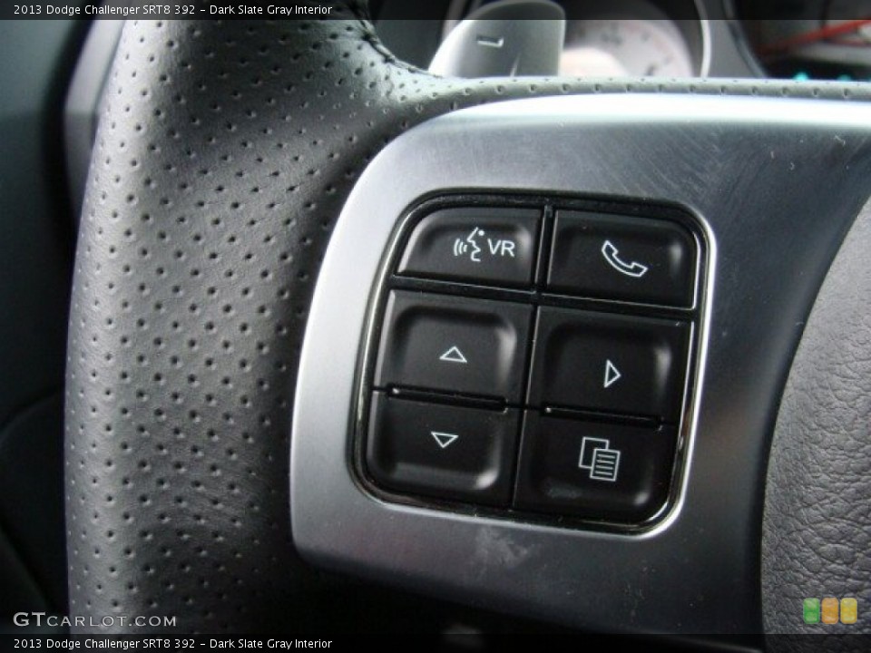 Dark Slate Gray Interior Controls for the 2013 Dodge Challenger SRT8 392 #89927814