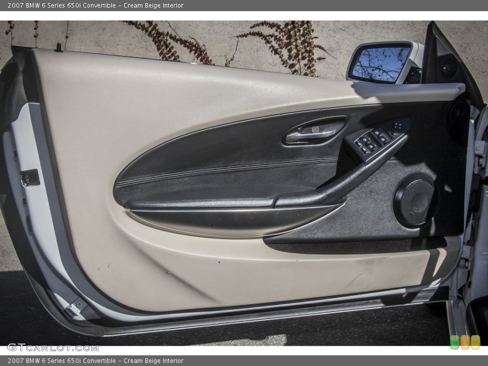 Cream Beige Interior Door Panel for the 2007 BMW 6 Series 650i Convertible #89928834