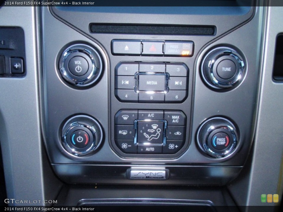 Black Interior Controls for the 2014 Ford F150 FX4 SuperCrew 4x4 #89930394