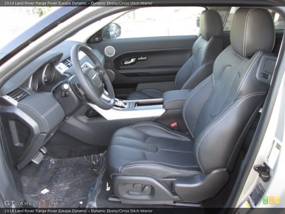 Dynamic Ebony/Cirrus Stitch Interior Front Seat for the 2014 Land Rover Range Rover Evoque Dynamic #89931246