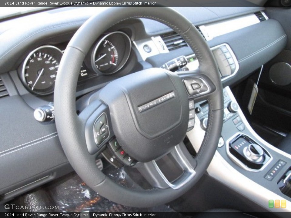 Dynamic Ebony/Cirrus Stitch Interior Steering Wheel for the 2014 Land Rover Range Rover Evoque Dynamic #89931582