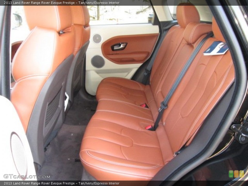 Tan/Ivory/Espresso Interior Rear Seat for the 2013 Land Rover Range Rover Evoque Prestige #89933284