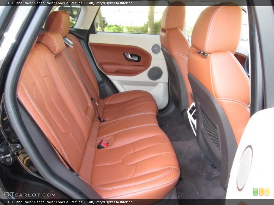 Tan/Ivory/Espresso Interior Rear Seat for the 2013 Land Rover Range Rover Evoque Prestige #89933541