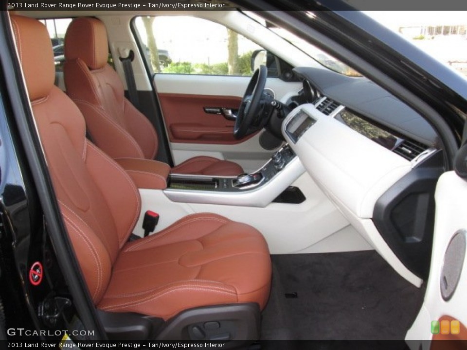 Tan/Ivory/Espresso Interior Front Seat for the 2013 Land Rover Range Rover Evoque Prestige #89933559