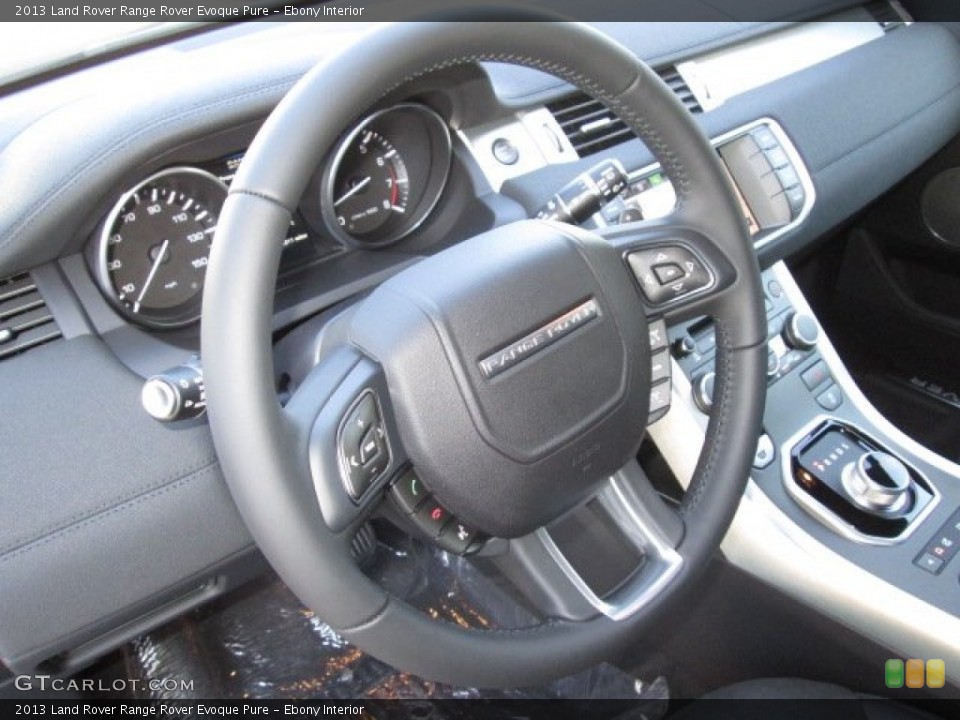 Ebony Interior Steering Wheel for the 2013 Land Rover Range Rover Evoque Pure #89934045