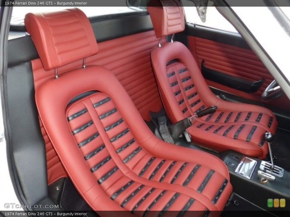 Burgundy Interior Front Seat for the 1974 Ferrari Dino 246 GTS #89939568