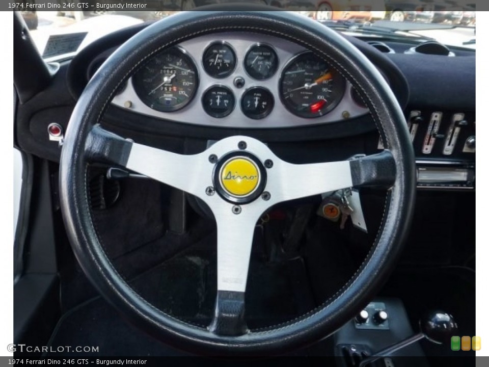 Burgundy Interior Steering Wheel for the 1974 Ferrari Dino 246 GTS #89939595