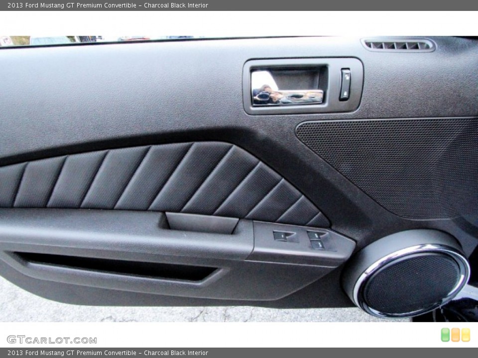 Charcoal Black Interior Door Panel for the 2013 Ford Mustang GT Premium Convertible #89940315