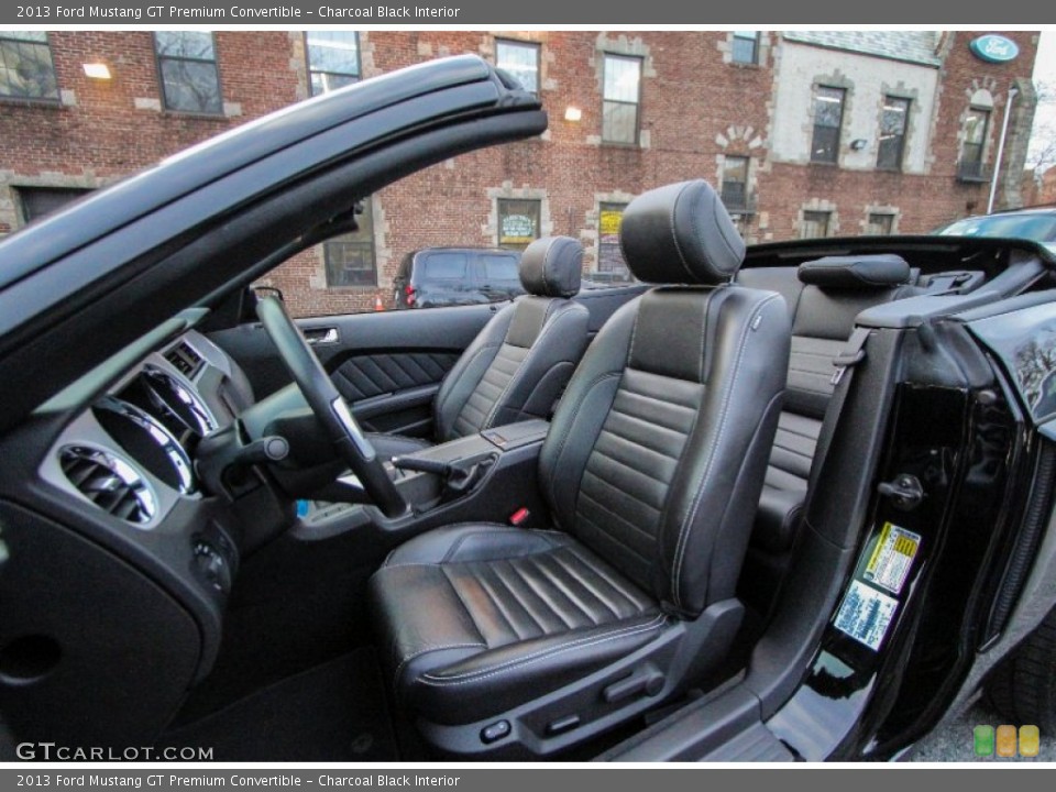 Charcoal Black Interior Front Seat for the 2013 Ford Mustang GT Premium Convertible #89940336