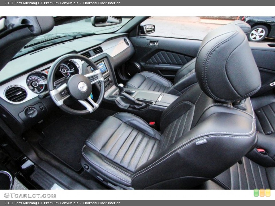 Charcoal Black Interior Prime Interior for the 2013 Ford Mustang GT Premium Convertible #89940363