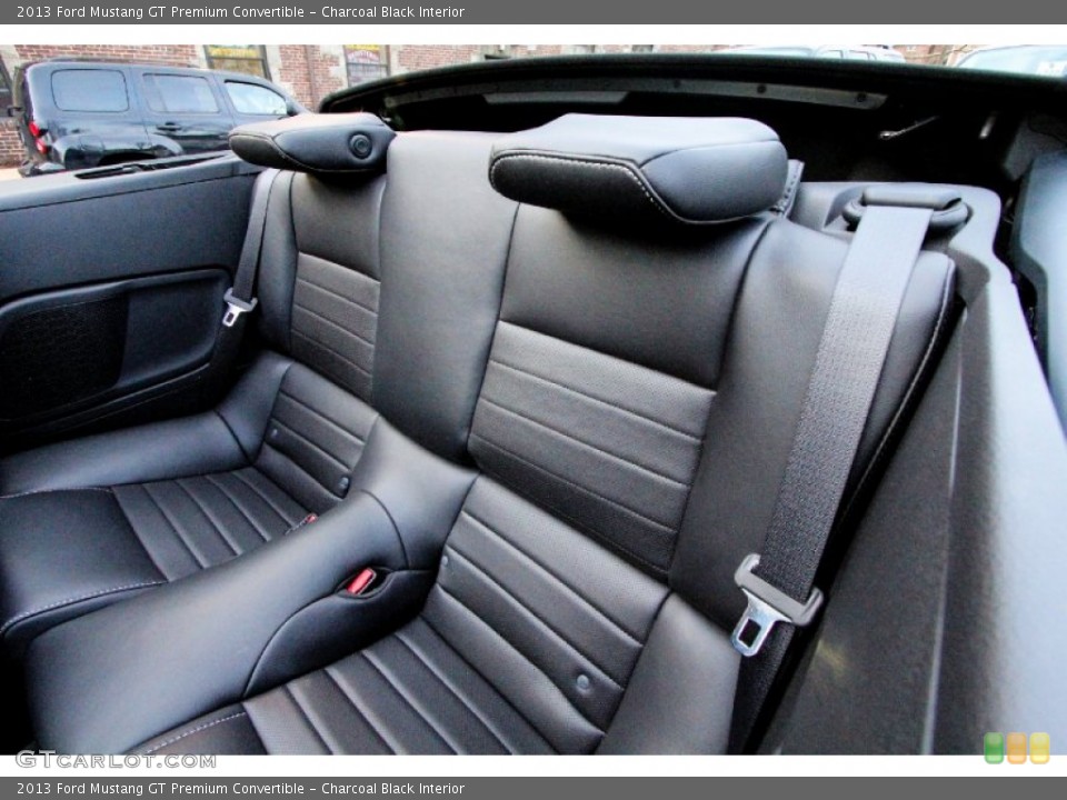 Charcoal Black Interior Rear Seat for the 2013 Ford Mustang GT Premium Convertible #89940396
