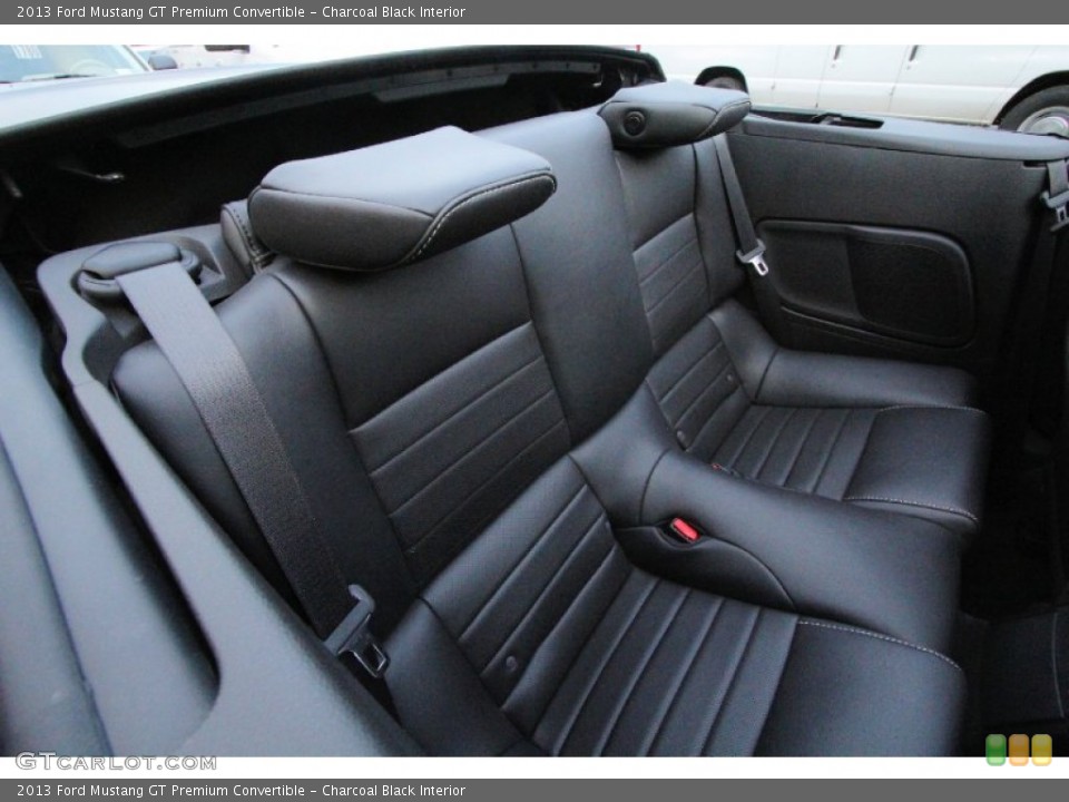 Charcoal Black Interior Rear Seat for the 2013 Ford Mustang GT Premium Convertible #89940411
