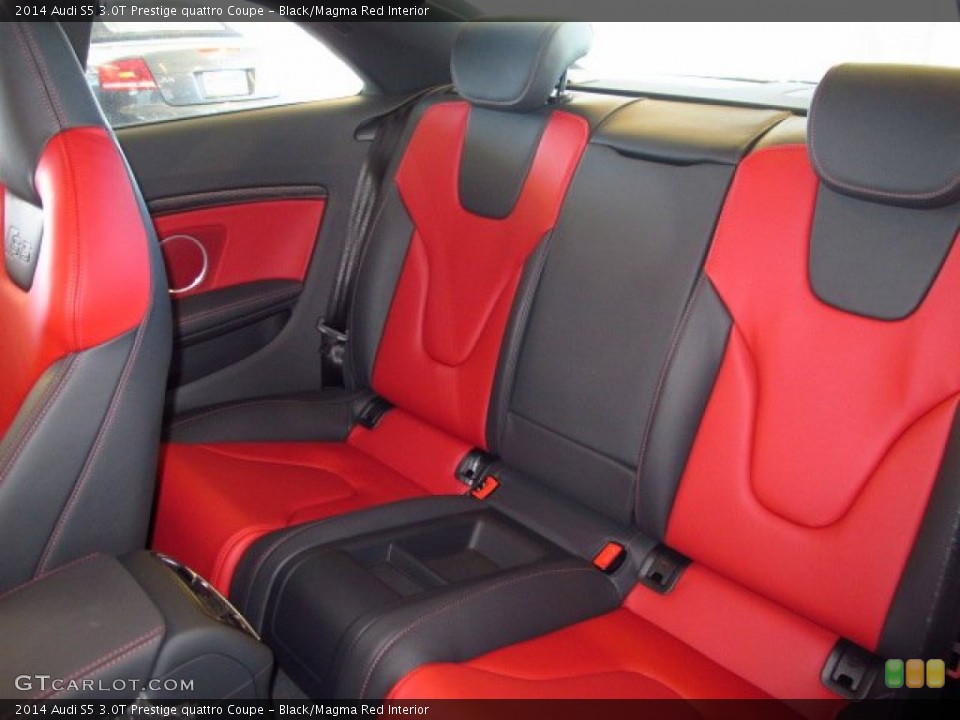 Black/Magma Red Interior Rear Seat for the 2014 Audi S5 3.0T Prestige quattro Coupe #89943705