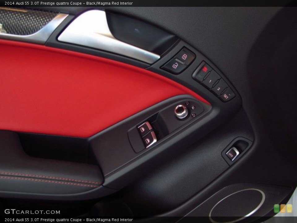 Black/Magma Red Interior Controls for the 2014 Audi S5 3.0T Prestige quattro Coupe #89943741