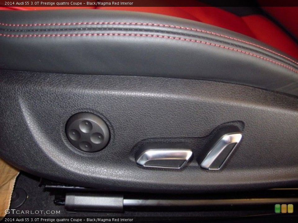 Black/Magma Red Interior Controls for the 2014 Audi S5 3.0T Prestige quattro Coupe #89943756