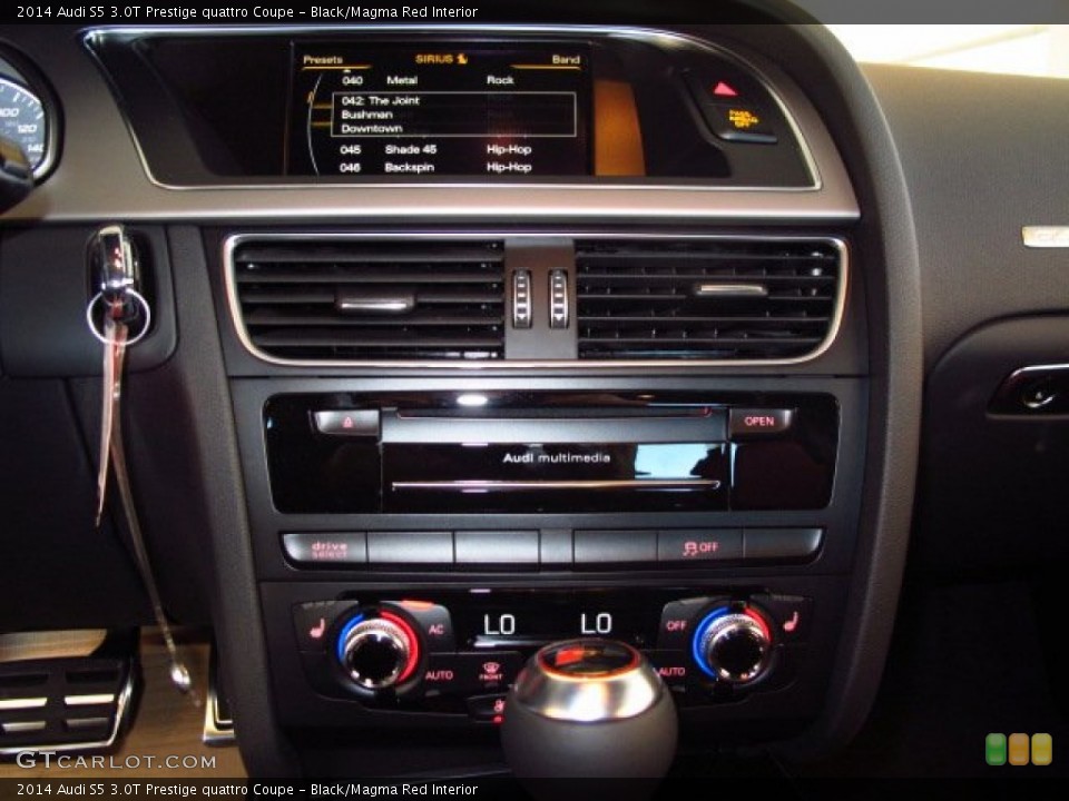 Black/Magma Red Interior Controls for the 2014 Audi S5 3.0T Prestige quattro Coupe #89943825