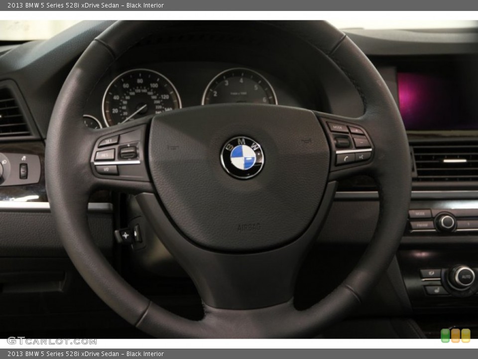 Black Interior Steering Wheel for the 2013 BMW 5 Series 528i xDrive Sedan #89944905