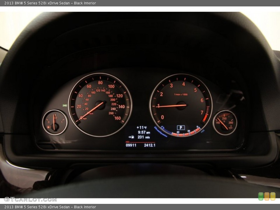 Black Interior Gauges for the 2013 BMW 5 Series 528i xDrive Sedan #89944917