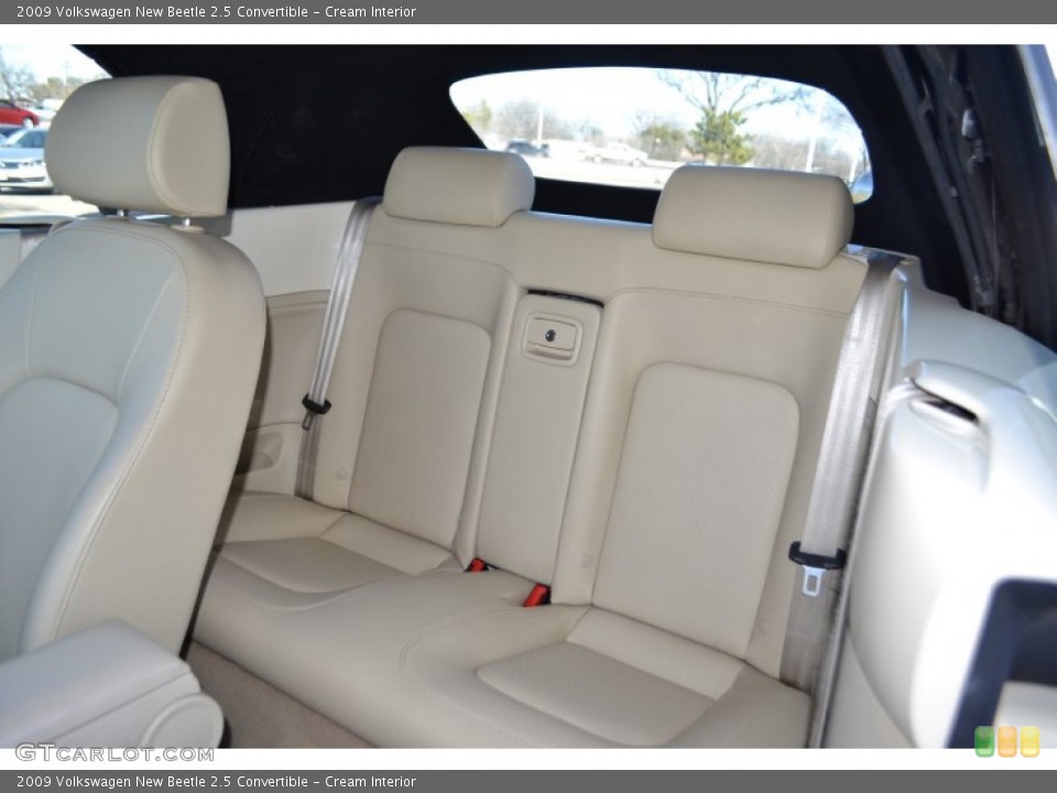 Cream Interior Rear Seat for the 2009 Volkswagen New Beetle 2.5 Convertible #89945226