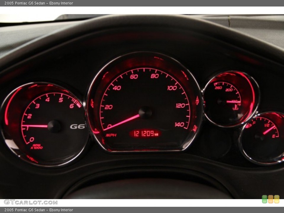 Ebony Interior Gauges for the 2005 Pontiac G6 Sedan #89945535
