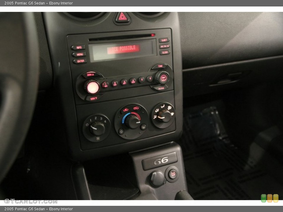 Ebony Interior Controls for the 2005 Pontiac G6 Sedan #89945541