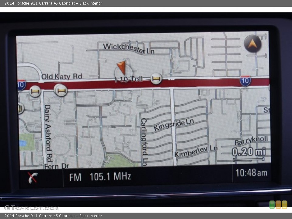 Black Interior Navigation for the 2014 Porsche 911 Carrera 4S Cabriolet #89946339