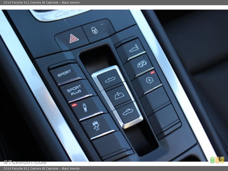 Black Interior Controls for the 2014 Porsche 911 Carrera 4S Cabriolet #89946357