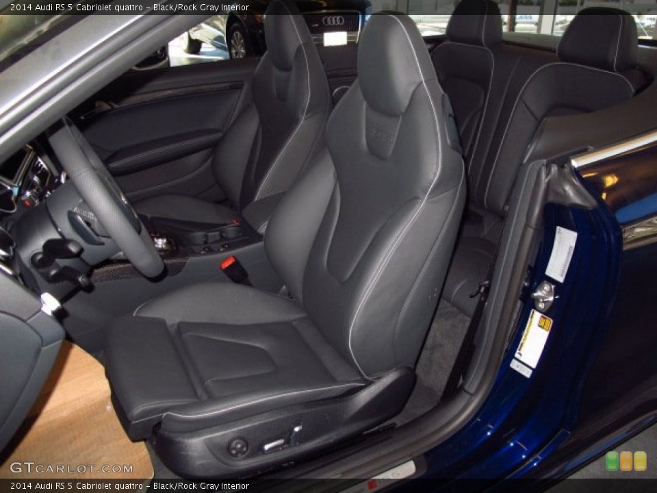 Black/Rock Gray Interior Front Seat for the 2014 Audi RS 5 Cabriolet quattro #89953688