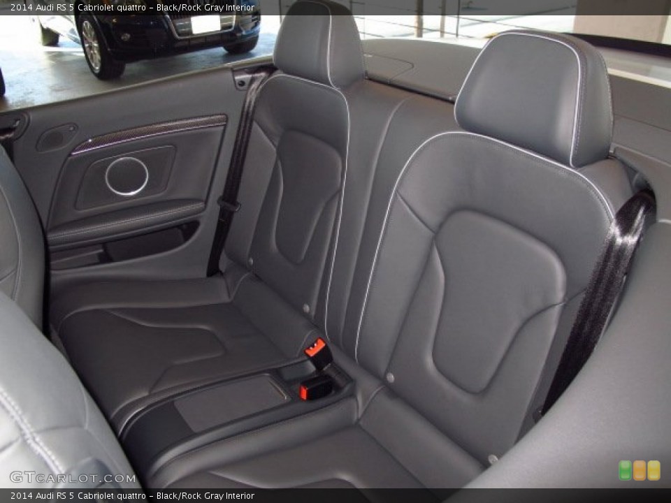 Black/Rock Gray Interior Rear Seat for the 2014 Audi RS 5 Cabriolet quattro #89953703