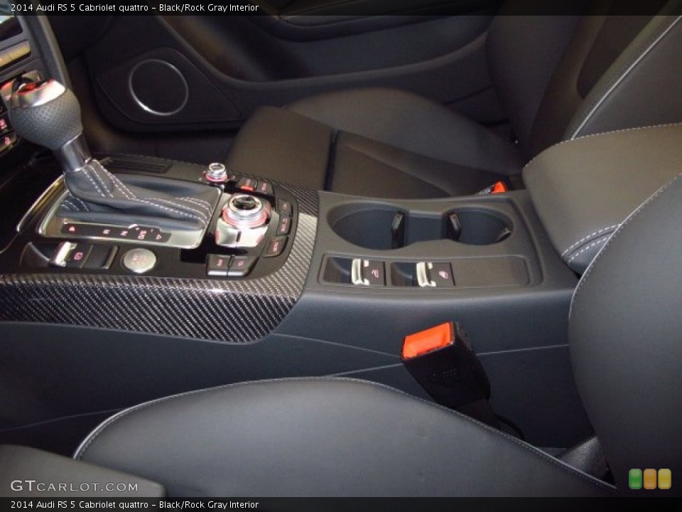 Black/Rock Gray Interior Controls for the 2014 Audi RS 5 Cabriolet quattro #89953853