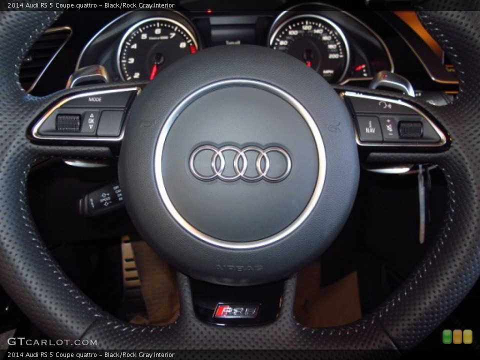 Black/Rock Gray Interior Steering Wheel for the 2014 Audi RS 5 Coupe quattro #89956245
