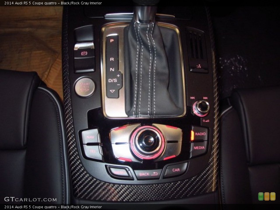 Black/Rock Gray Interior Controls for the 2014 Audi RS 5 Coupe quattro #89956275