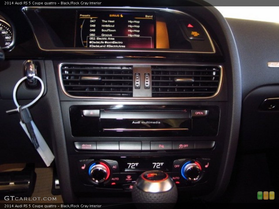 Black/Rock Gray Interior Controls for the 2014 Audi RS 5 Coupe quattro #89956299