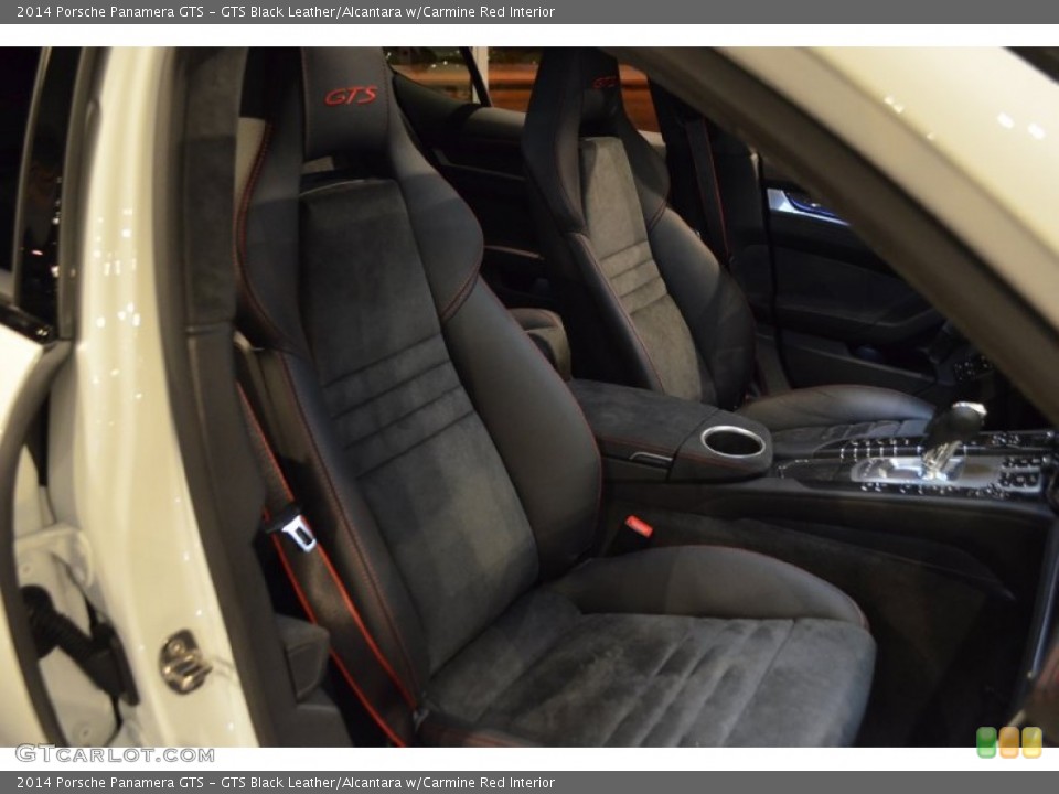 GTS Black Leather/Alcantara w/Carmine Red Interior Front Seat for the 2014 Porsche Panamera GTS #89960427