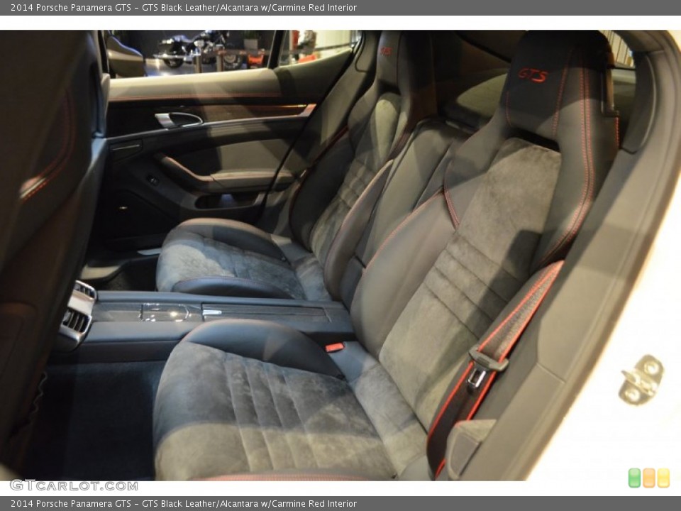 GTS Black Leather/Alcantara w/Carmine Red Interior Rear Seat for the 2014 Porsche Panamera GTS #89960631