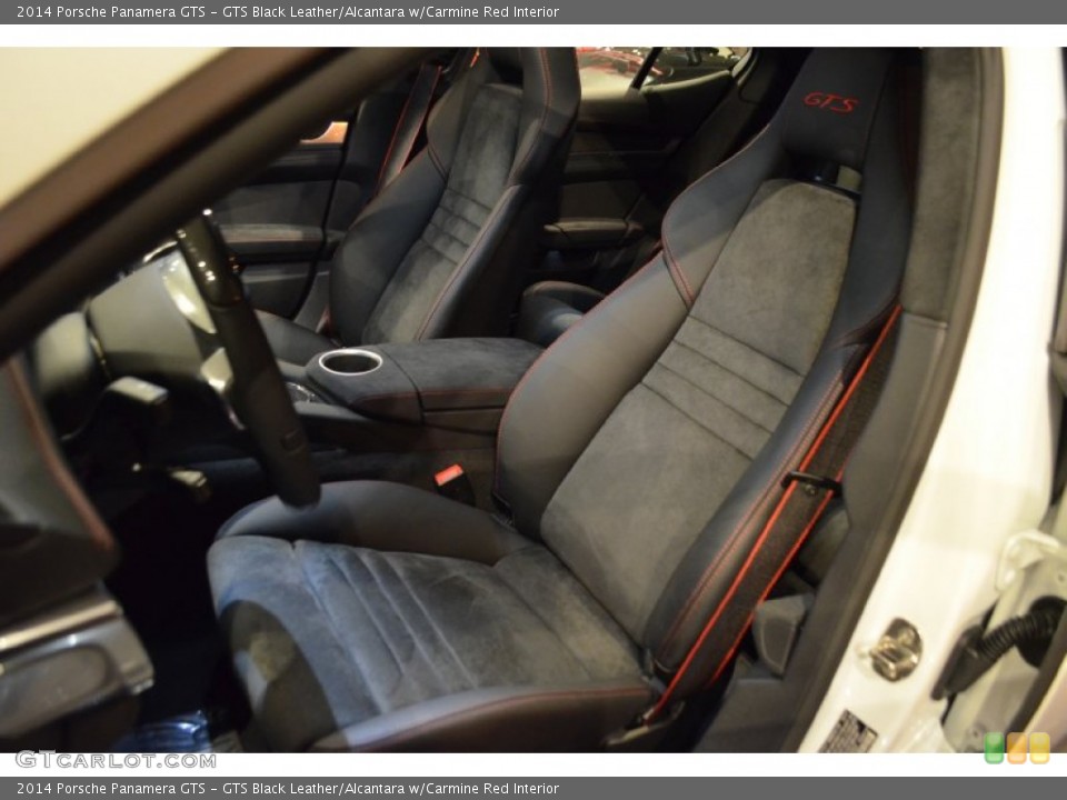 GTS Black Leather/Alcantara w/Carmine Red Interior Front Seat for the 2014 Porsche Panamera GTS #89960745