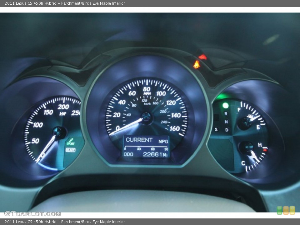 Parchment/Birds Eye Maple Interior Gauges for the 2011 Lexus GS 450h Hybrid #89963208