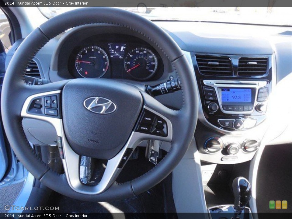 Gray Interior Steering Wheel for the 2014 Hyundai Accent SE 5 Door #89982308