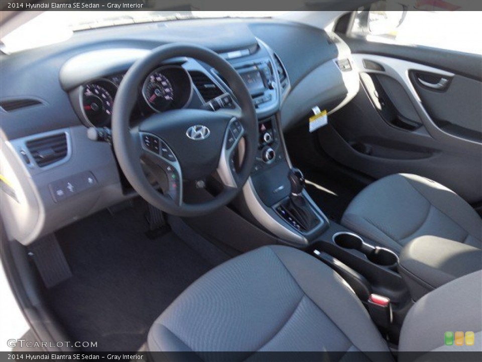 Gray Interior Prime Interior for the 2014 Hyundai Elantra SE Sedan #89983424