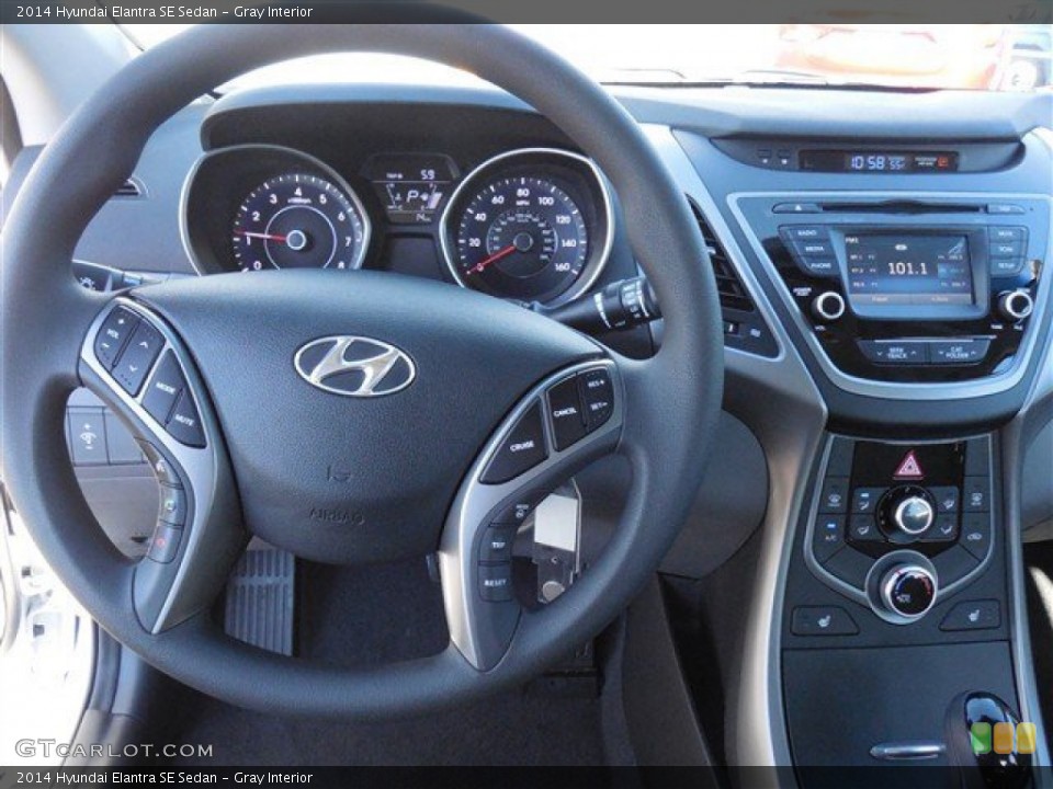 Gray Interior Steering Wheel for the 2014 Hyundai Elantra SE Sedan #89983448