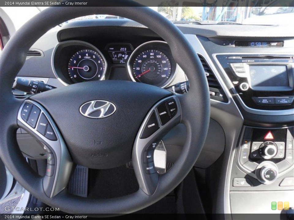Gray Interior Steering Wheel for the 2014 Hyundai Elantra SE Sedan #89983901