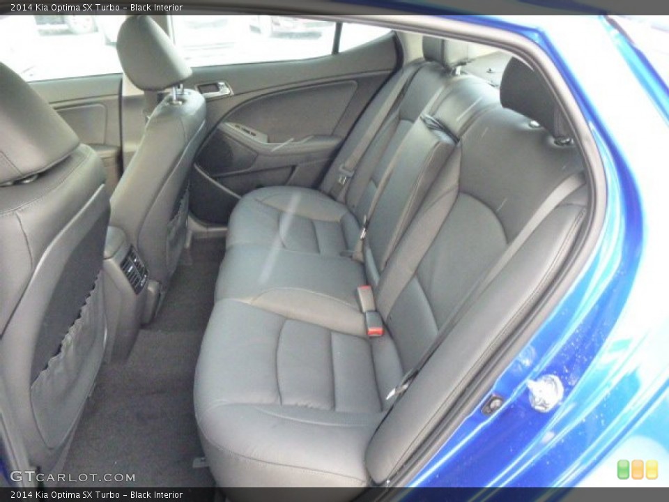 Black Interior Rear Seat for the 2014 Kia Optima SX Turbo #89983940