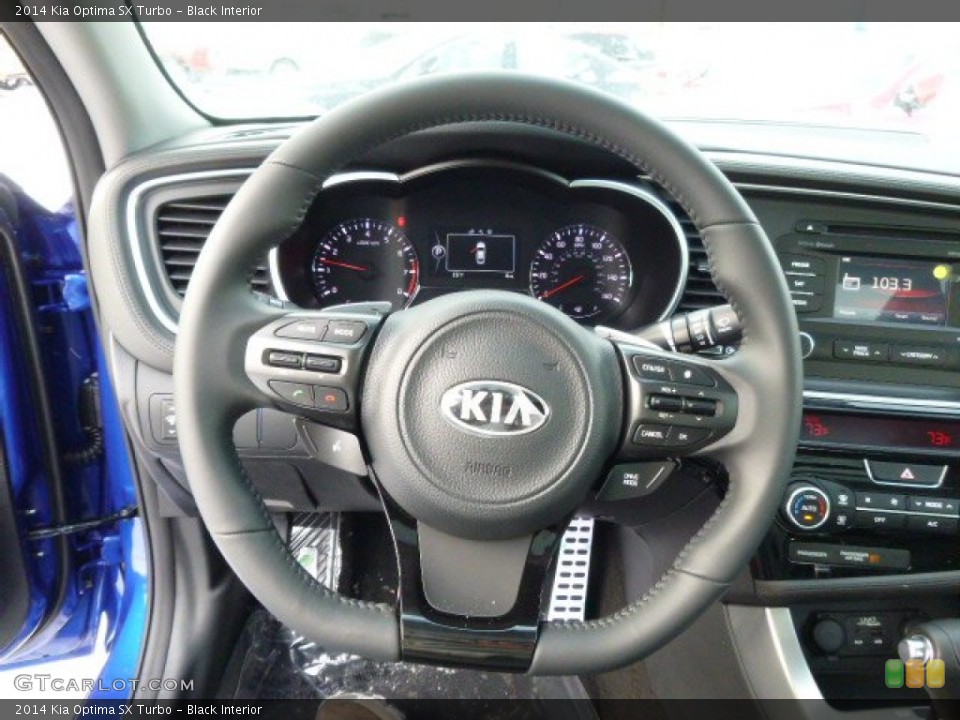 Black Interior Steering Wheel for the 2014 Kia Optima SX Turbo #89984069
